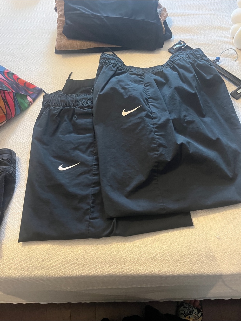Nike Black Kids Joggers with White Swoosh